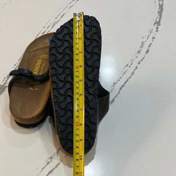 Birkenstock Gizeh Birko-Flor Slide Black Sandals size 37 EU/ 6.5 US - Picture 11 of 15